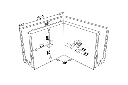 KM556 Glass Railing Wall Profile Anodized 90° Inner Corner